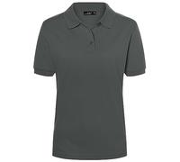 James & Nicholson Polo da donna Classic - Polo piqué con polsini lavorati a maglia, grafite, M