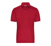 James & Nicholson - Polo da uomo in morbido piqué elastico Rosso 3XL