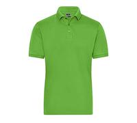 James & Nicholson - Polo da uomo in morbido piqué elastico Verde lime. 4XL
