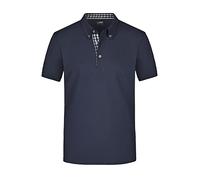 James & Nicholson - Poloshirt Men's Plain, Polo Uomo, Blu (navy/navy-white), X-Large (Taglia Produttore: X-Large)
