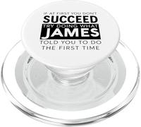 James Nome Divertente Scherzo Natale Compleanno Papà Uomo Padre PopSockets PopGrip per MagSafe