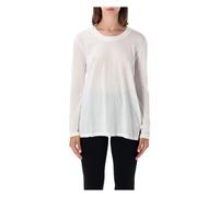 James Perse - Magliette a Maniche Lunghe in Jersey Trasparente - - Tops - Donna - Bianco - S