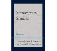 James R. Siemon Shakespeare Studies (Copertina rigida)