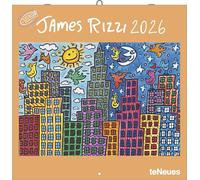 James Rizzi 2026 - Wand-Kalender - Broschüren-Kalender - 30x30 - 30x60 geöffnet - Kunst-Kalender