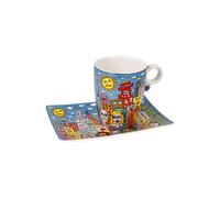James Rizzi Tazza Pop Art Con Saucer Estate Nella Città 350ml Goebel