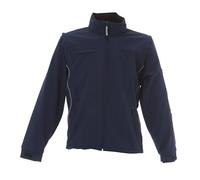 James Ross Collections-Giubbotto NEW SAINT MORITZ Softshell Maniche Staccabili con Cappuccio da Uomo,NAVY-XXXXL