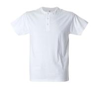James Ross Collections-T-Shirt con Bottoni MALAGA Serafino a Mezza Manica 100% Cotone,WHITE-L