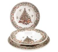 Churchill Servizio Tavola 18 Pezzi Seasons Greetings in Earthenware Decoro Natale - ceramica 3233600