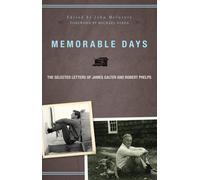 James Salter Robert Phelps John McIntyre Memorable Days (Tascabile)