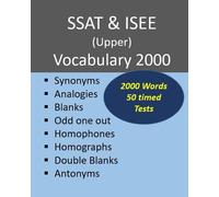 James Shaw SSAT & ISEE (Upper) Vocabulary 2000 (Tascabile)