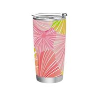 James Style Tie-dye rosa giallo in acciaio inox tazza con coperchio a prova di perdite tazza da caffè da viaggio per scuola, sport, asilo nido, campeggio e altro bicchieri sicuri con coperchi 590 ml