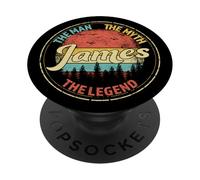 James The Man The Myth The Legend Men Nome personalizzato PopSockets PopGrip Adesivo