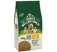 James Wellbeloved Senior Small Breed, tacchino e riso, 1,5 kg (confezione da 1), cibo secco ipoallergenico per cani