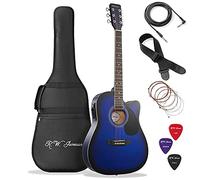 Jameson chitarre Full size Thinline plettri per chitarra elettrica acustica con custodia borsa imbottita e Destrimano Scarpette a strappo Voltaic 3 Velcro Fade - Bambini