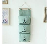 JameStyle26, organizer da appendere con 3 tasche per la cameretta dei bambini o il soggiorno, con motivo ad orsetti