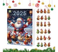 jamgeery Addobbi Natalizi a Forma di Gallina, Pendenti Appendibili Animali In Acrilico 2D Con Charm, Calendario 'Avvento 24 Giorni Pendente Charm Animale per Casa Finestra Porta Party Decorazione