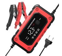 jamgeery Caricabatterie per Auto - 12V 6A Caricabatterie Intelligente a Goccia,Display LCD Desolfatore Manutentore per Auto Moto Barche Veicoli - per Moto Camion ATV Veicoli Marini Strada Esterna