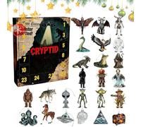 jamgeery Countdown Di Natale,2D Ornamento Acrilico Decorazione Da Tavolo | 24 Giorni Creature Mitologiche Giocattoli | Per Bambini Ragazzi Adulti Famiglia Natale Halloween