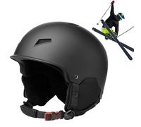 jamgeery Elmetto da snowboard, cappello di sicurezza per lo sci,Casco da snowboard regolabile ammortizzante - Cappello di sicurezza traspirante con clip per occhiali per gli sport sulla neve quando fa