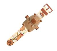 jamgeery Giocattoli per orologi con proiettore,Orologio per proiezioni,Orologio con proiezione di animali capibara per bambini | Schermo digitale per orologio da proiezione regolabile con 24 motivi