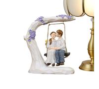 jamgeery Statua Romantica Di Coppia Su Un Altalena,Statua Romantica Degli - Decorazione Casa Scultura Resina per Lui Lei,Fidanzato Fidanzata Marito Moglie Genitori