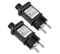 JAMHER 31V 3.6W Spina Trasformatore IP44 Alimentatore Luci Natale con Temporizzatore 8 Modelli per Luci di Natale Luci Lampeggianti Lucine Luci di Ghiaccioli Luci di Rete(2 Pezzi)