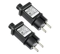 JAMHER 31V 6W Spina Trasformatore IP44 Alimentatore Luci Natale con Temporizzatore 8 Modelli per Luci di Natale Luci Lampeggianti Lucine Luci di Ghiaccioli Luci di Rete(2 Pezzi)
