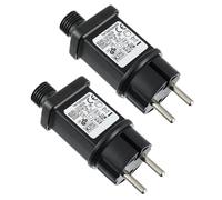 JAMHER 31V 9W Spina Trasformatore IP44 Alimentatore Luci Natale con Temporizzatore 8 Modelli per Luci di Natale Luci Lampeggianti Lucine Luci di Ghiaccioli Luci di Rete(2 Pezzi)