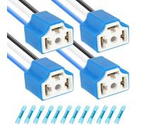 JAMHER 4 Pezzi H4 connettore cablaggio H4 HB2 9003 Presa per cablaggio faro 3pin scoket lampada auto per auto camion barca faro marino fendinebbia retrofit
