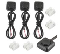 JAMHER 4 Pezzi Interruttore a Pulsante Momentaneo, Pulsanti Clacson ON/Off 12V-24V mini interruttore a pulsante per montaggio superficiale per Clacson Controllo Industriale, Esperimenti Elettronici