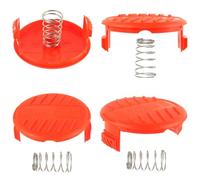 JAMHER 4 Pezzi RC-100-P Copri Bobina, Coperchio Bobina Black Decker Cappuccio Ricambio, Decespugliatori Coperchio Molla Per AFS Trimmer Black Decker