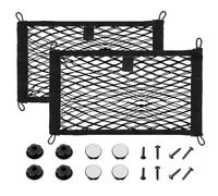 JAMHER 55x25CM Universale Storage Mesh Net Car Sedile Groceries,con Viti e Ganci,Rete Portaoggetti Tasca Oganizer per Mobile Homes, Camper, Caravane(2 Pezzi)