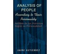 JAMIE GUTIERREZ Analysis of People According to Their Persona (Copertina rigida)