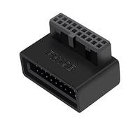 JAMIEKA Adattatore USB3.0 19P / 20P a Type-E USB3.0 19PIN Interfacce Verticale Installato 90° Girare per Computer Desktop Accessorio Giunto Sterzo