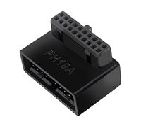 JAMIEKA Adattatore USB3.0 19P / 20P a Type-E USB3.0 19PIN Interfacce Verticale Installato 90° Girare per Computer Desktop Accessorio Giunto Sterzo