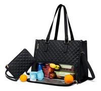 JAMIEKA Borsa portaoggetti con scomparto per il pranzo, borsa per laptop, con scomparto per il pranzo, porta computer, contenitore per bevande alla frutta, computer con spazio per alimenti