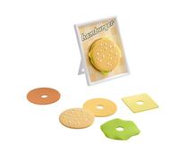 JAMIEKA Set di sottobicchieri a forma di hamburger in silicone resistente al calore, con cornice magnetica, antiscivolo, per cucina e tavolo da pranzo