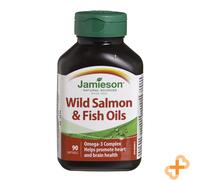 Jamieson Selvatico Salmone Pesce Olio Omega-3 Complesso 1000 MG Cuore Brain N90