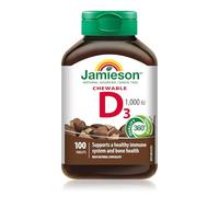 Jamieson Vitamin D 1,000IU Chewable - Chocolate 100 Tablets