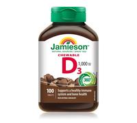 Jamieson Vitamin D 10IU Chewable Chocolate 100 Tablets