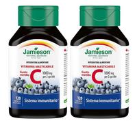 Jamieson Vitamina C 1000 Mirtillo 120 Compresse Masticabili 2x120 pz C