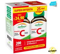 Jamieson Vitamina C1000 timed release, 200 cpr Duo Pack + portapillole Omaggio
