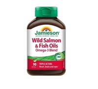 Jamieson Wild Salmon Fish Oils Omega-3 Complex Heart Eyes Health Brain Function