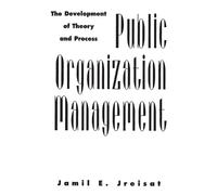 Jamil E. Jreisat Public Organization Management (Tascabile)
