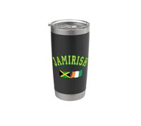 Jamirish Saint Patrick's Day Jamaican Irish Bicchiere termico in acciaio inox doppia parete