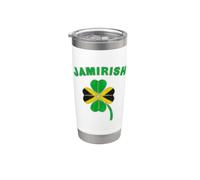 Jamirish Saint Patrick's Day Jamaican Irish Bicchiere termico in acciaio inox doppia parete