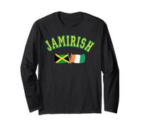 Jamirish Saint Patrick's Day Jamaican Irish Maglia a Manica