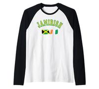Jamirish Saint Patrick's Day Jamaican Irish Maglia con Maniche Raglan
