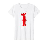 Jamiroquai Logo Ufficiale Buffalo Rosso Maglietta, Donna, Bianco, M