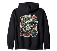 Jammer Line Ready Roller Derby Pattini Felpa con Cappuccio